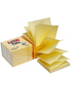 TACOS NOTAS ADHESIVAS ZIGZAG AMARILLAS 76X76MM