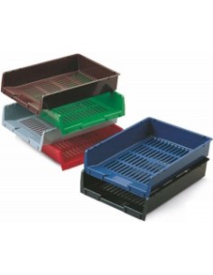 C 10 BANDEJA SOBREMESA PLASTICO REJILLA AZUL