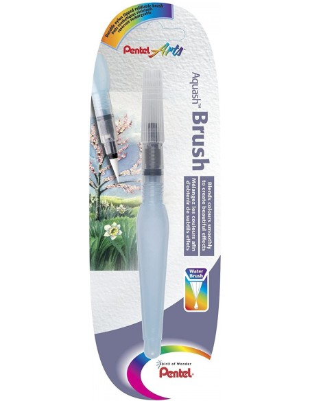 Pincel con deposito de agua pentel aquash brush punta media