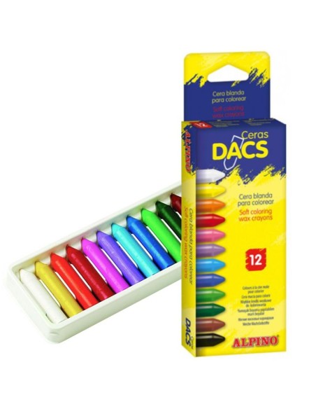 Estuche 12 ceras dacs blandas colores surtidos