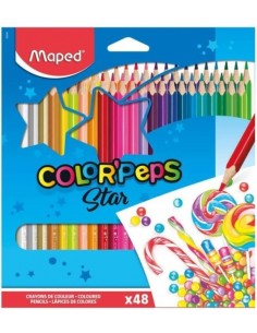 Estuche 48 lapices de colores color peps star fsc maped