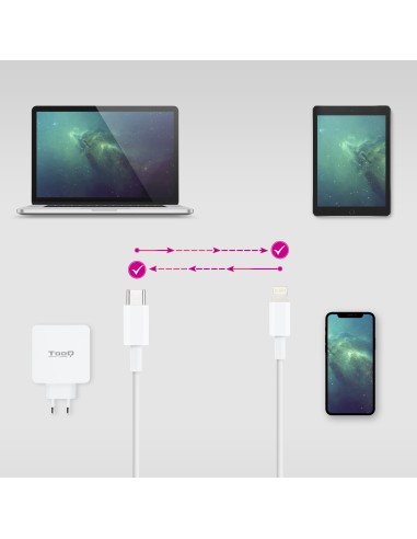 10.10.0601 cable de conector Lightning 1 m Blanco