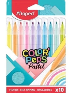 Estuche 10 rotuladores color peps pastel maped