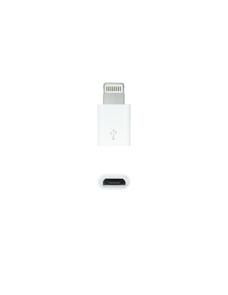 Adaptador Lightning a Micro USB, Lightning/M-Micro B/H Blanco