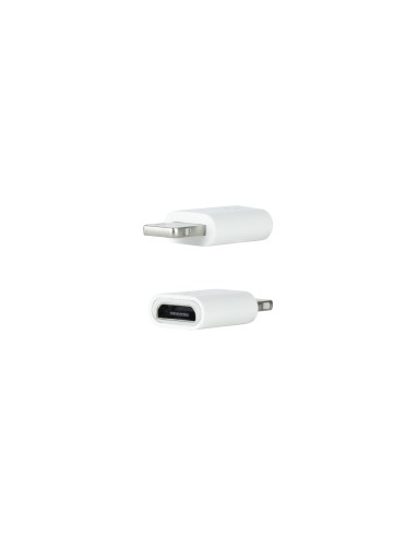 Adaptador Lightning a Micro USB, Lightning/M-Micro B/H Blanco