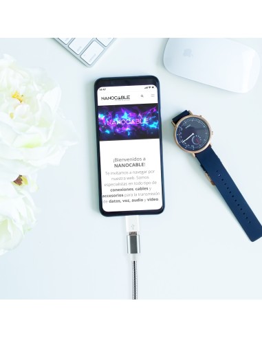 Adaptador Lightning a Micro USB, Lightning/M-Micro B/H Blanco