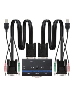 KVM SWITCH VGA USB 1U-2PC+CABLE