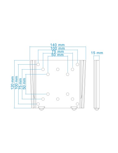 SOPORTE ULTRA DELGADO PARA MONITOR / TV LCD, PLASMA DE 10-23, NEGRO