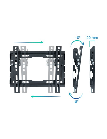 LP1044T-B soporte para TV 109,2 cm (43") Negro