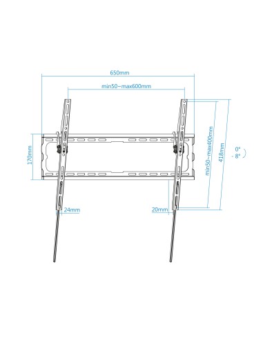 LP1081T-B soporte para TV 2,03 m (80") Negro