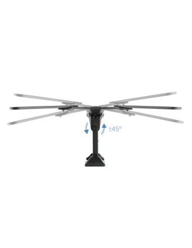 Soporte Giratorio e Inclinable para Monitor / TV LCD, Plasma de 23- 55, con Dos Pivotes, Negro