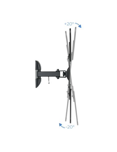 Soporte Giratorio e Inclinable para Monitor / TV LCD, Plasma de 23- 55, con Dos Pivotes, Negro
