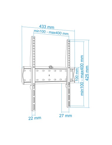 LP4155F-B soporte para TV 139,7 cm (55") Negro