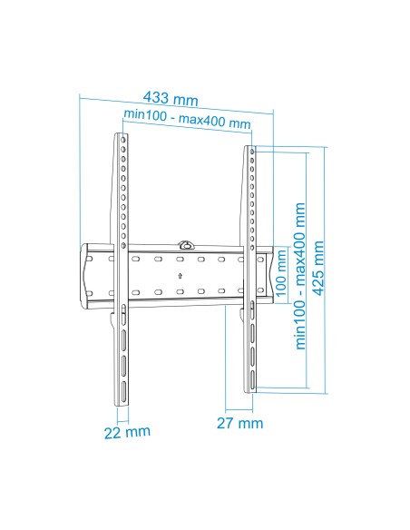 LP4155F-B soporte para TV 139,7 cm (55") Negro