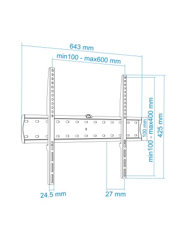 LP4170F-B soporte para TV 177,8 cm (70") Negro