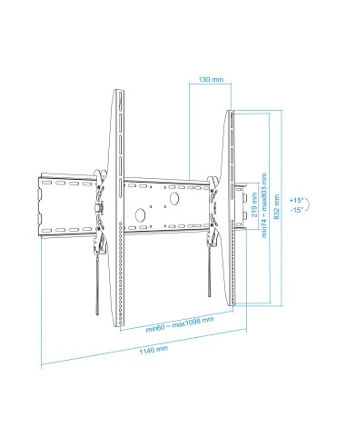Soporte de pared (monitor / plasma / LCD / LED) 60-100
