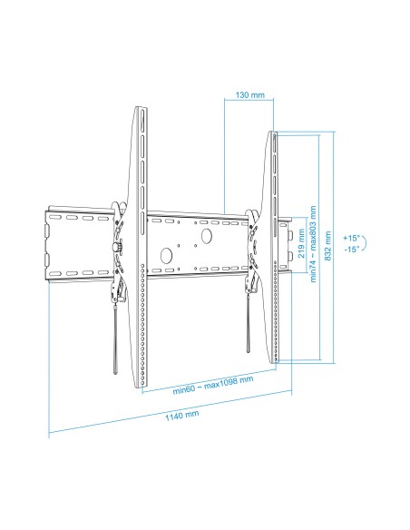 Soporte de pared (monitor / plasma / LCD / LED) 60-100