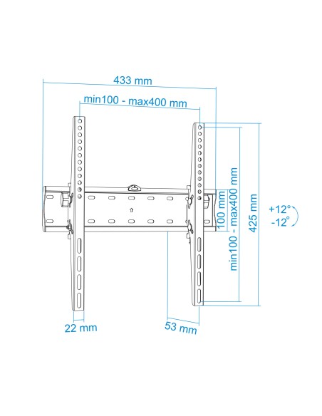 LP4255T-B soporte para TV 139,7 cm (55") Negro
