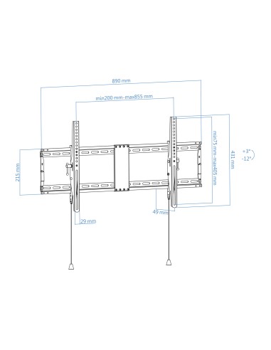 LP4391T-B soporte para TV 2,29 m (90") Negro