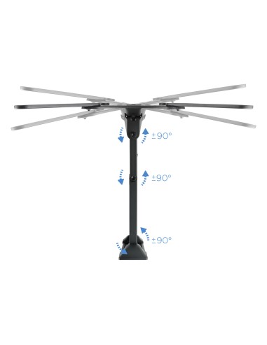 Soporte Giratorio e Inclinable para Monitor / TV LCD, Plasma de 23- 55, con Tres Pivotes, Negro