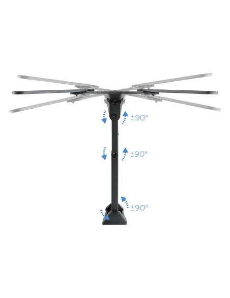 Soporte Giratorio e Inclinable para Monitor / TV LCD, Plasma de 23- 55, con Tres Pivotes, Negro