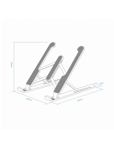 Soporte De Sobremesa Ajustable Para Portatil / Tablet, Plata