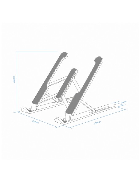 Soporte De Sobremesa Ajustable Para Portatil / Tablet, Plata