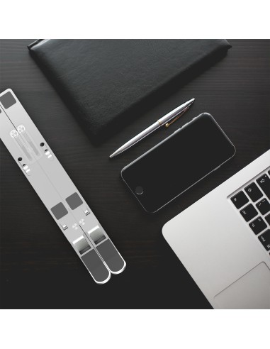 Soporte de Sobremesa Ajustable para Portatil / Tablet, Plata