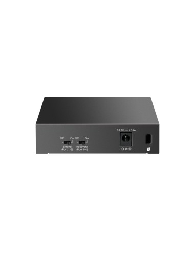 LiteWave LS105GP switch No administrado Gigabit Ethernet (10/100/1000) Energía sobre Ethernet (PoE) Negro
