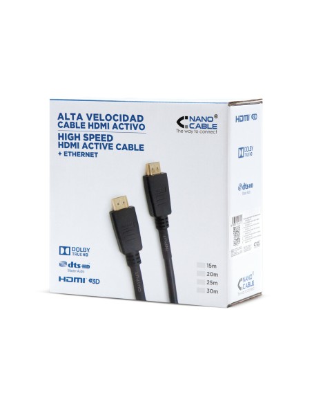 CABLE HDMI V1.4 (ALTA VELOCIDAD / HEC) CON REPETIDOR, A/M-A/M, 20 M