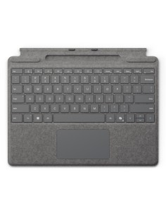 Surface Pro Keyboard with pen storage Microsoft Cover port Platino