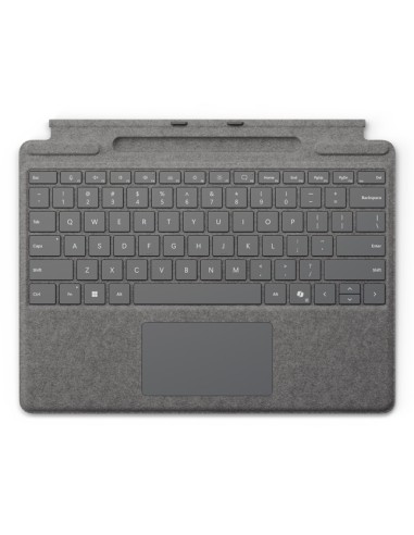 Surface Pro Keyboard with pen storage Microsoft Cover port Platino