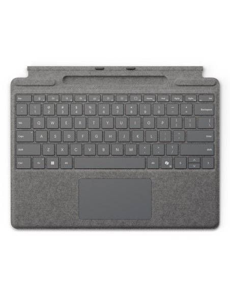 Surface Pro Keyboard with pen storage Microsoft Cover port Platino