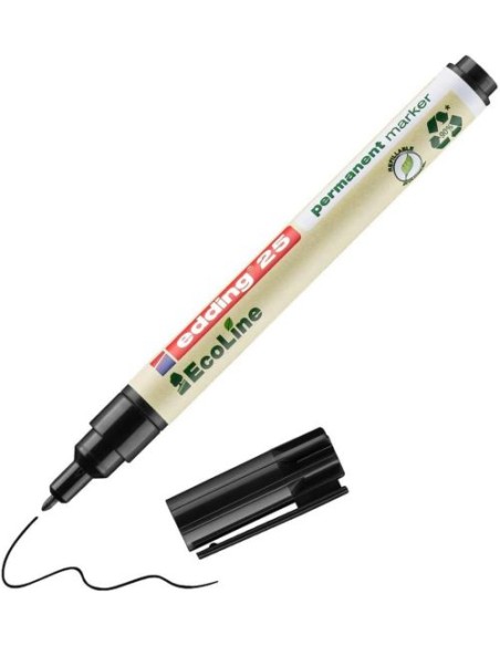 C 10 ROTULADOR EDDING ECOLINE E25 NEGRO MARCADOR PERMANENTE