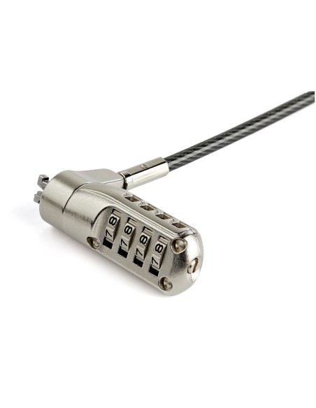 Cable de 2m de Seguridad para Ordenador Portátil - con Candado - para Ranura Nano - de Combinación