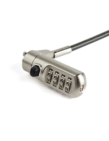 Cable de 2m de Seguridad para Ordenador Portátil - con Candado - para Ranura Nano - de Combinación