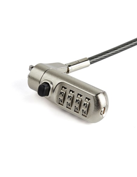 Cable de 2m de Seguridad para Ordenador Portátil - con Candado - para Ranura Nano - de Combinación