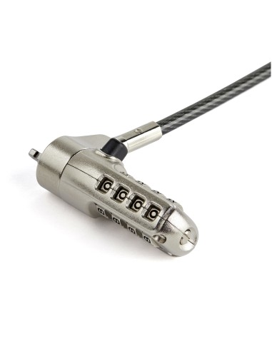 Cable de 2m de Seguridad para Ordenador Portátil - con Candado - para Ranura Nano - de Combinación