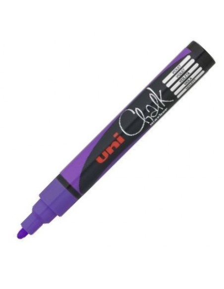 ROTULADOR TIZA LIQUIDA VIOLETA UNI CHALK MARKER PWE M5