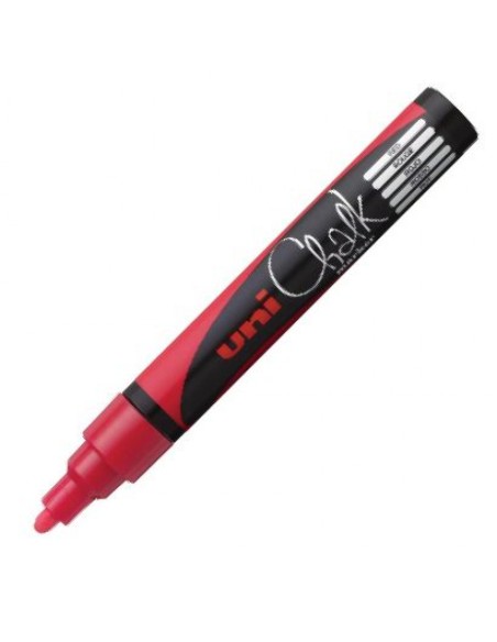 ROTULADOR TIZA LIQUIDA ROJO UNI CHALK MARKER PWE M5