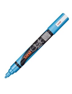 ROTULADOR TIZA LIQUIDA AZUL CLARO UNI CHALK MARKER PWE