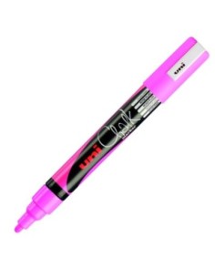 ROTULADOR TIZA LIQUIDA ROSA UNI CHALK MARKER PWE M5