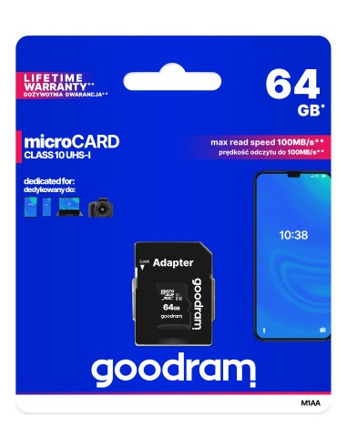 M1AA 64 GB MicroSDXC UHS-I Clase 10