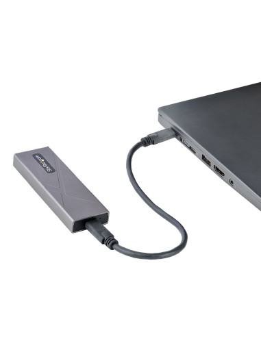 Caja Externa de Aluninio USB-C 10Gbps a NVMe M.2 o SSD M.2 SATA - Sin Herramientas para SSD M.2 NGFF PCIe/SATA - con Cables USB