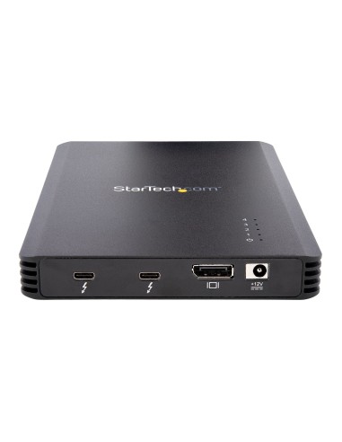 Caja Thunderbolt 3&trade  de 4 Bahías NVMe M.2 para SSD, con 1 Puerto de Vídeo DisplayPort y 2 Thunderbolt 3, 40gbps, con Fuent