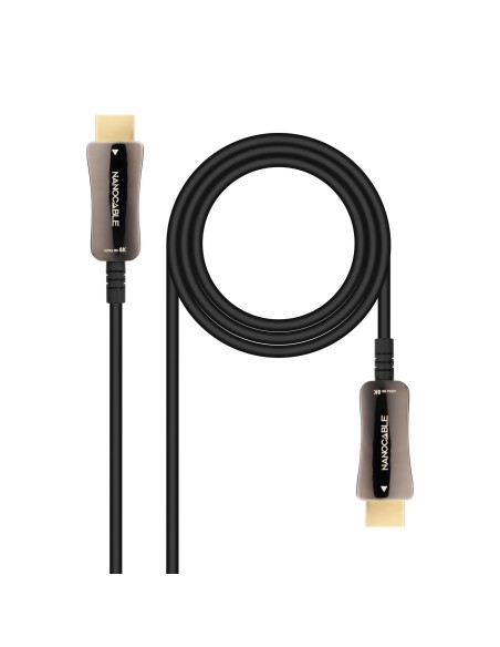 Cable HDMI V2.1 AOC 8K@60Hz 4K@120Hz 48Gbps A/M-A/M, Negro, 15 m