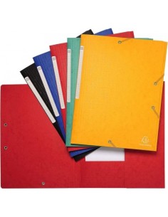 Paq 25 carpeta a4 carton gomas y solapas scotten colores surtidos