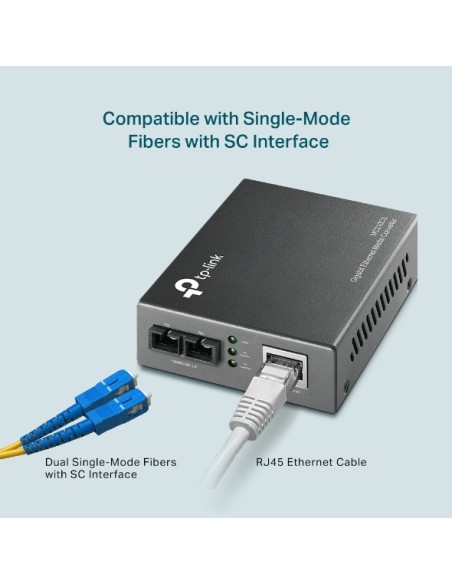 MC210CS convertidor de medio 1000 Mbit/s 1310 nm Monomodo Negro