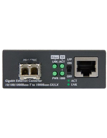 Conversor Compacto de Medios Ethernet Gigabit a Fibra Multimodo LC - 550m