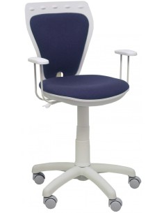 SILLA C RUEDAS SALINAS BLANCA JUVENIL ASIENTO GRIS